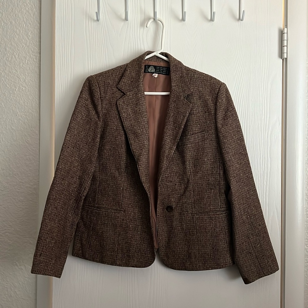 100% pure wool blazer dry clean only